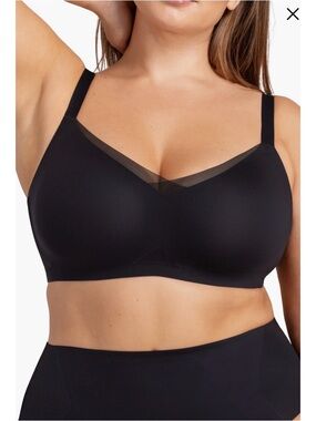 Honeylove LiftWear Crossover Black Bra size 38DDD